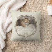 記念碑 – ペットの失カスタム敗の写真/名前 クッション (ブランケット)