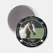 記念碑 – 馬の損失 – カスタム写真/名前 マグネット (正面/裏面)