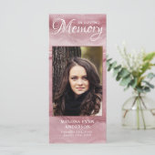 記念祈りの言葉カードバラ石英葬式しおり メニュー (スタンド正面)