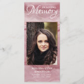 記念祈りの言葉カードバラ石英葬式しおり メニュー (正面)