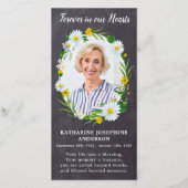 記念祈りの言葉カード葬儀しおり写真フローラ (正面)