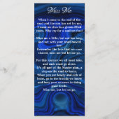 記念祈りの言葉カード葬儀しおり写真付き (裏面)