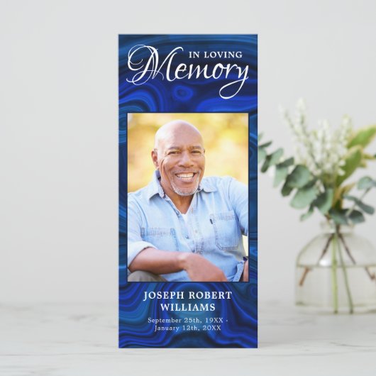 記念祈りの言葉カード葬儀しおり写真付き (スタンド正面)