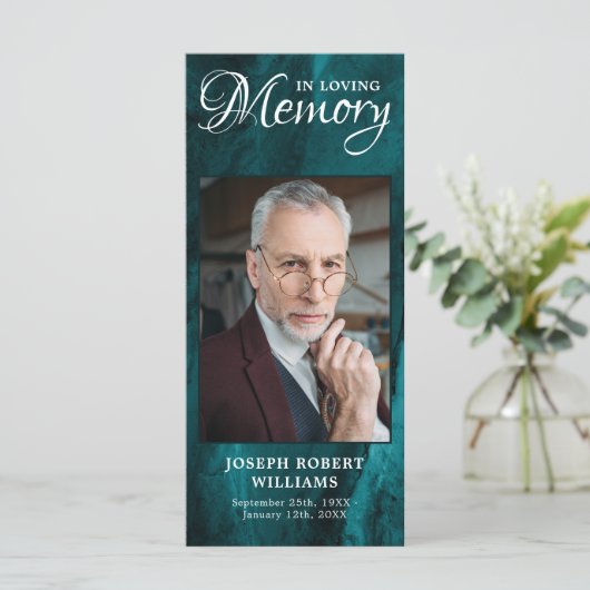 記念祈りの言葉カード葬儀しおり写真大理石 メニュー (スタンド正面)