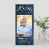 記念祈りの言葉カード葬儀しおり青い写真 (スタンド正面)