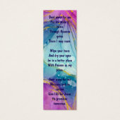 記念祈りの言葉カード葬儀しおり (正面)