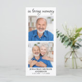 記念祈りの言葉カード2写真葬式ブックマーク (スタンド正面)