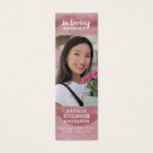 記念祈りの言葉バラクォーツフォト葬儀ブックマーク (正面)