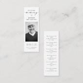 記念祈りの言葉悔やみや弔慰葬式ブックマークカード スキニー名刺 (正面/裏面)