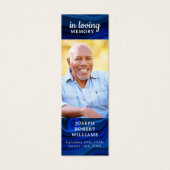 記念祈りの言葉葬儀詩ブックマークブルー大理石 (正面)