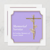 記念祭の告知が金色に交わる 招待状 (正面/裏面)