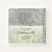 記念祭野草の牧草地写真ゲストブック ノートブック (裏面)