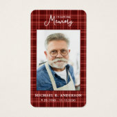 記念秋のプライド写真葬式祈りの言葉カード (正面)