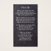 記念素朴ひまわり葬儀祈りの言葉カード (裏面)