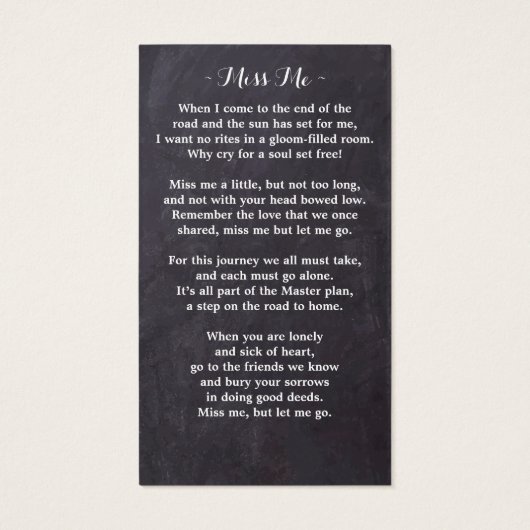 記念素朴ひまわり葬儀祈りの言葉カード (裏面)