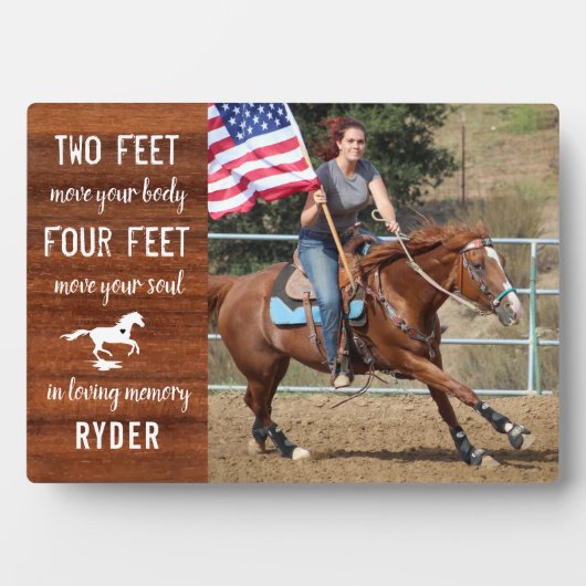 記念素朴ウマ科の記念の形見 フォトプラーク (正面)