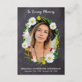 記念素朴フローラ写真祈りの言葉カード葬儀 (正面)