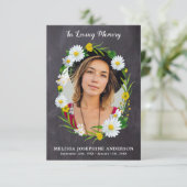 記念素朴フローラ写真祈りの言葉カード葬儀 (スタンド正面)