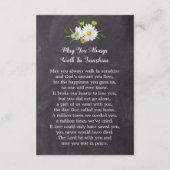 記念素朴フローラ写真祈りの言葉カード葬儀 (裏面)