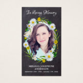 記念素朴フローラ写真葬儀祈りの言葉カード (正面)