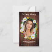 記念素朴フローラ写真葬式 ノートカード (正面)