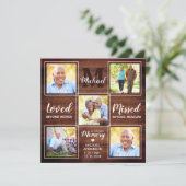 記念素朴写真コラージュ記念お葬式 サンキューカード (スタンド正面)