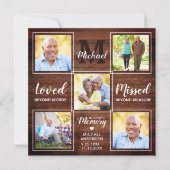 記念素朴写真コラージュ記念お葬式 サンキューカード (正面)