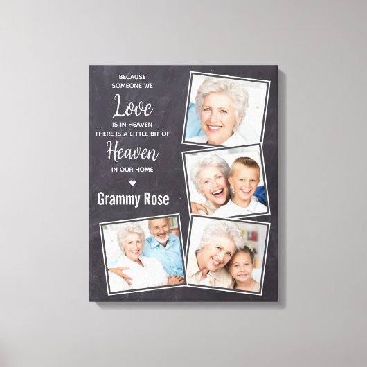 記念素朴写真コラージュ記念碑 キャンバスプリント (正面)