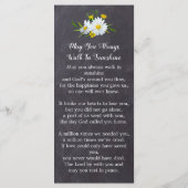 記念素朴写真フローラ葬儀祈りの言葉カードB (裏面)