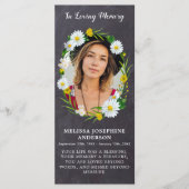 記念素朴写真フローラ葬儀祈りの言葉カードB (正面)