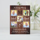 記念素朴悔やみや弔慰写真コラージュ葬儀 サンキューカード (スタンド正面)