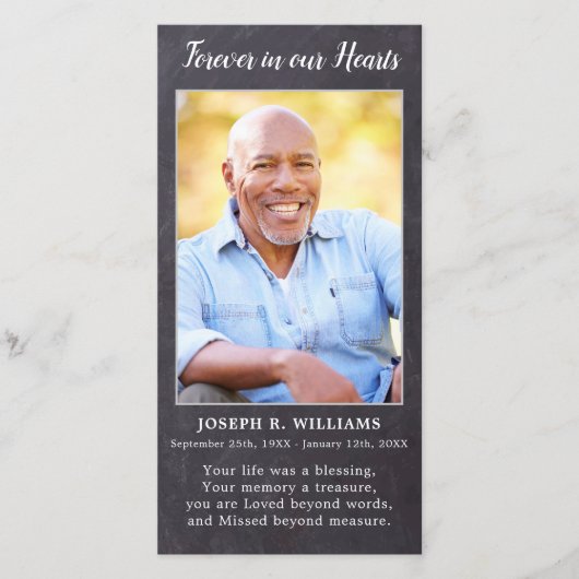 記念素朴悔やみや弔慰歌葬儀祈りの言葉カード (正面)