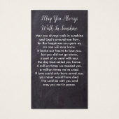 記念素朴悔やみや弔慰葬儀祈りの言葉カード写真 (裏面)