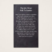 記念素朴悔やみや弔慰葬儀祈りの言葉カード (裏面)