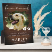 記念素朴撮ペット記念写真 フォトプラーク (側面)