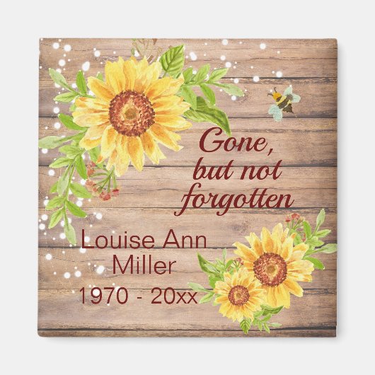 記念素朴日の花ではなく消え忘れた マグネット (正面)