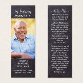 記念素朴祈りの言葉カード歌葬式しおり (正面&裏面)