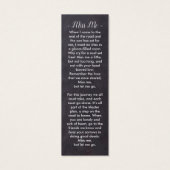 記念素朴祈りの言葉カード歌葬式しおり (裏面)