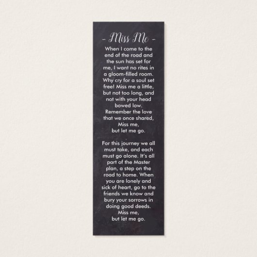 記念素朴祈りの言葉カード歌葬式しおり (裏面)