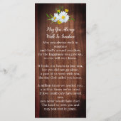 記念素朴祈りの言葉カード葬儀しおり (裏面)