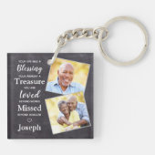 記念素朴記パーソナライズされた第2写真 キーホルダー (裏面)