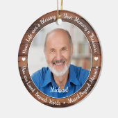 記念素朴記念パーソナライズされた2枚 セラミックオーナメント (左)