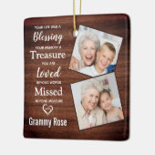 記念素朴記念ファミリー写真思い出 セラミックオーナメント (左)