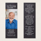 記念素朴詩写真葬儀祈りの言葉しおり (正面&裏面)