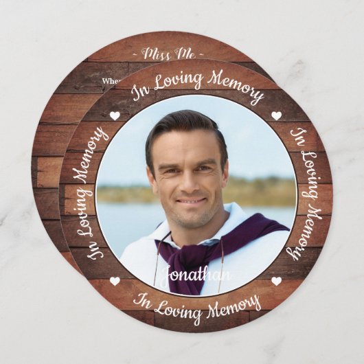 記念素朴詩写真葬式祈りの言葉カード シーズンカード (正面/裏面)