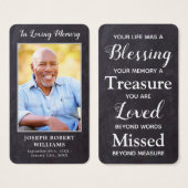 記念素朴詩写真記念祈りの言葉カード (正面&裏面)