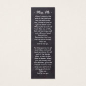 記念素朴詩祈りの言葉葬式しおり (裏面)