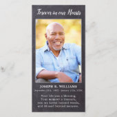 記念素朴詩葬儀祈りの言葉しおりカード サンキューカード (正面)