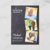 記念素朴詩葬儀祈りの言葉カード3写真 コーリングカード (正面)