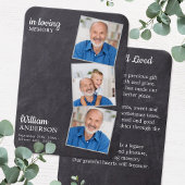 記念素朴3写真絹の葬儀祈りの言葉カード